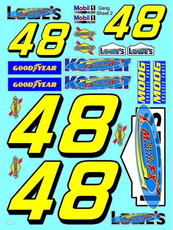 Clear Matte Vinyl Sticker Sheet #48-R/C MODEL Decal fits 1/24-1/16 Scale DIE CUT