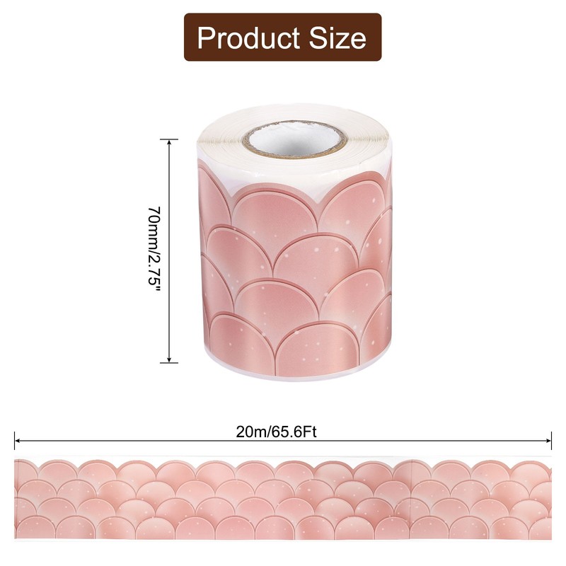 Blackboard edge, 20m x 7cm class decoration pink scales gallery