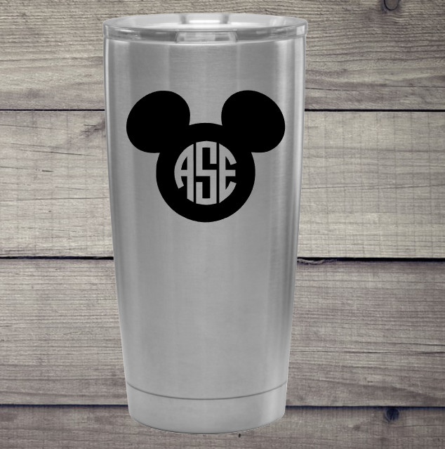 Minnie Mouse Monogram Vinyl Decal - Disney - w/ Bow - Auto, Stanley gallery