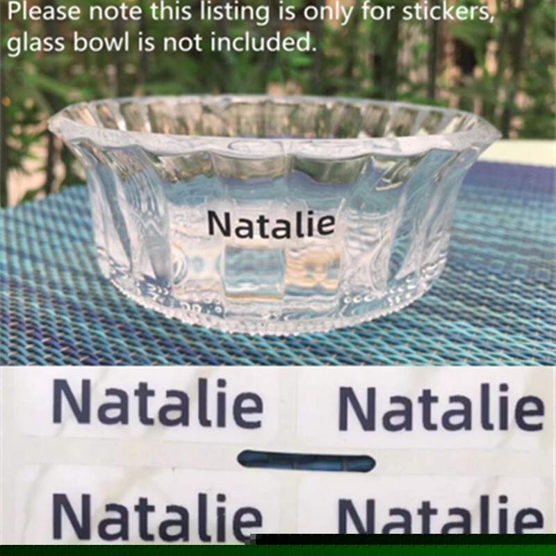 120pcs 30x10mm Name stickers Transparent Sticker 1.18×0.39in Custom for Manicure