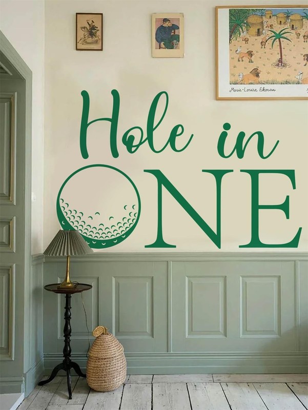 Golf Wall Decal Hole in 1st Stickers First Party Decoration Golf Theme Decal ... gallery