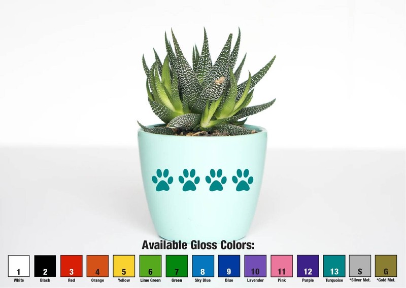Set of 24 - 1 Inch Pawprint Decal Bundle Sticker Pet Dog Cat Paw Prints Breeds gallery
