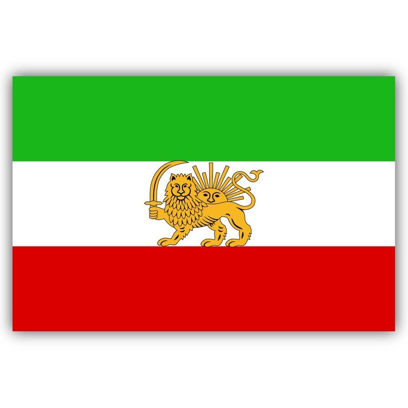 Iran Flag Cut To Shape Vinyl Sticker