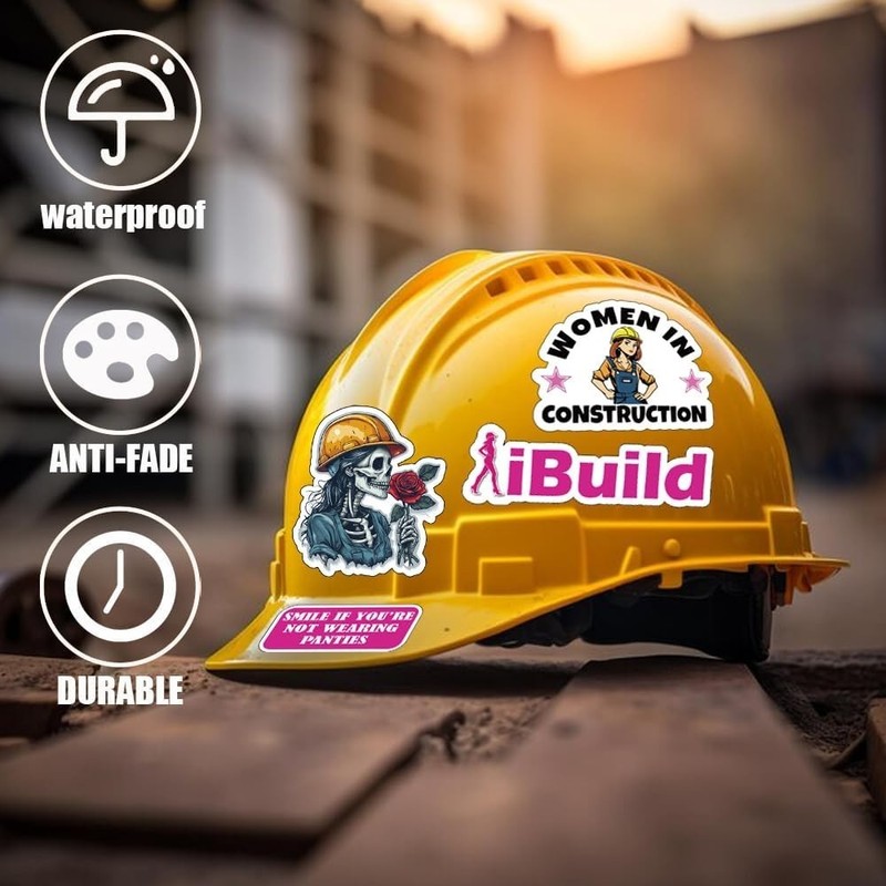 Women Hard Hat Stickers | Blue Collar Decals for Hardhat | Woman in Trade Empowe gallery