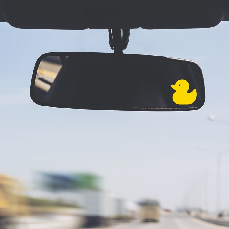 Rubber Duck Duckie Vinyl Decal Sticker Rearview Mirror Jeep Car Truck Set of 2 gallery