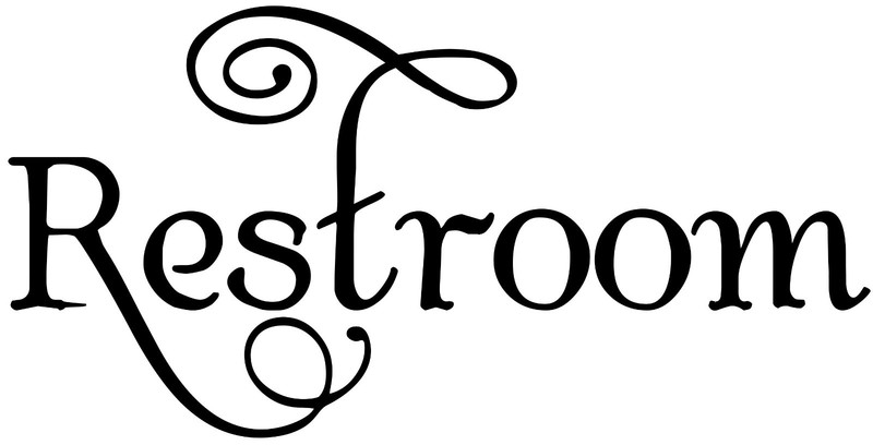 RESTROOM Vinyl Decal Sticker – Bathroom Door Latrine Water Closet