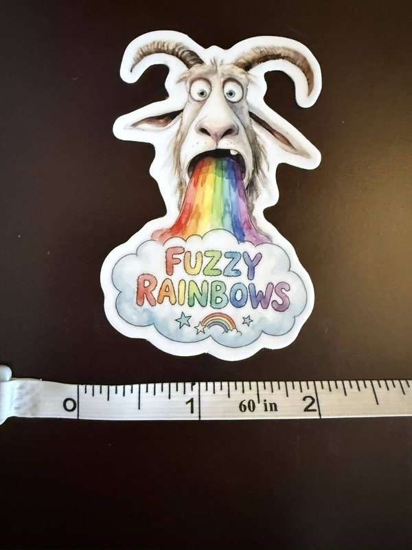 Fuzzy Rainbows Goat Billy Strings BMFS Fan Art Vinyl Sticker gallery