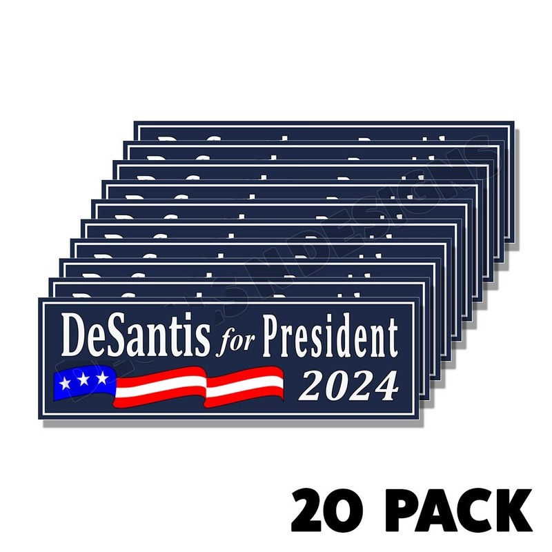 DeSantis For President - Stickers Decals - Made In the USA - Blue - 9x3 5 Pack gallery