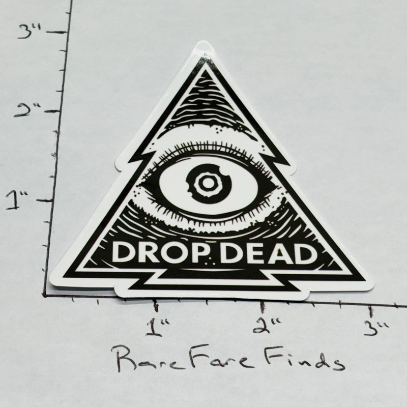 NEW‼ Drop Dead Clothing Illuminati Pyramid Eye Vinyl Decal Sticker •w/ Tracking‼
