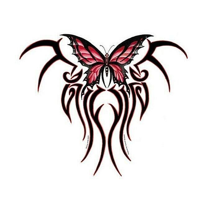 TRIBAL CLAW BUTTERFLY 8-5/8″ x 9-7/8″ sticker by Nene Thomas (#183)