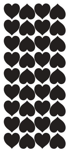 Black Heart Hearts Stickers Sticker 1″ DC20-070