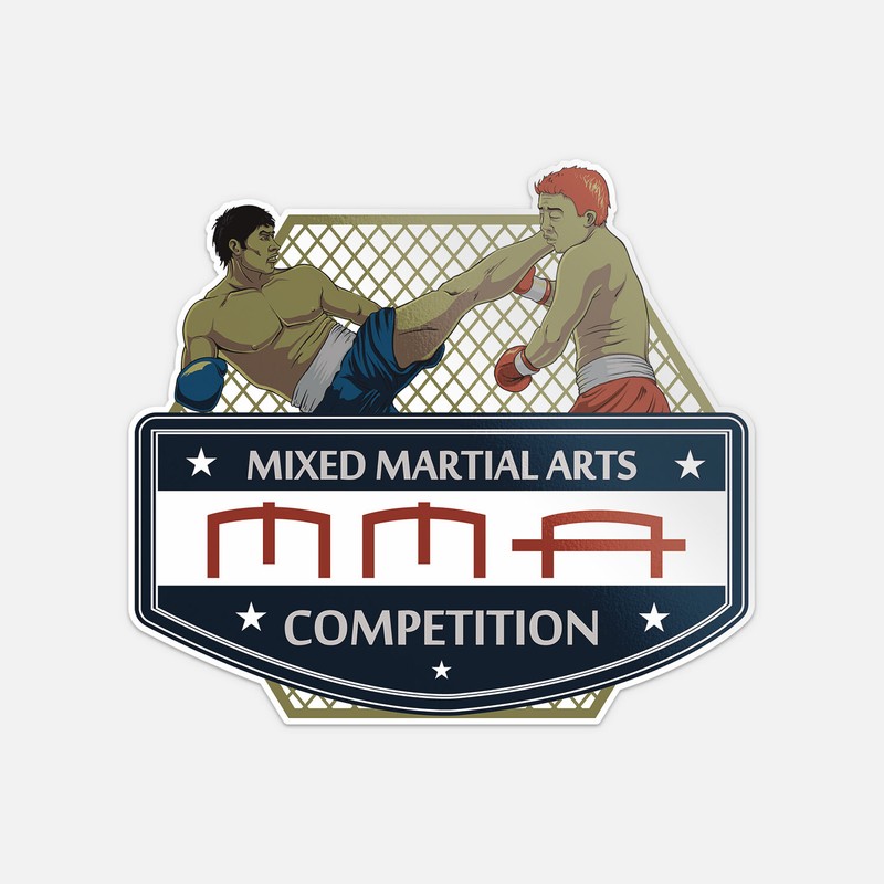 Mixed Martial Arts Badge Label Vinyl Sticker Decal