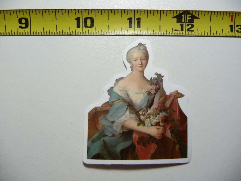 EINER DAME MIT BLUMEN SMALL STICKER DECAL PAINTING ARTWORK MUSEUM ART