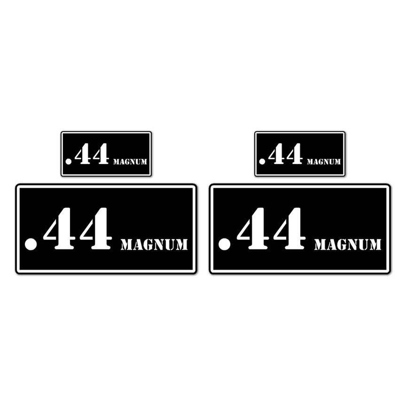 .44 Magnum Ammo Box Set, Vinyl Decal Sticker, 2@ 1″x2″ & 2@ 2″x4″, #8434