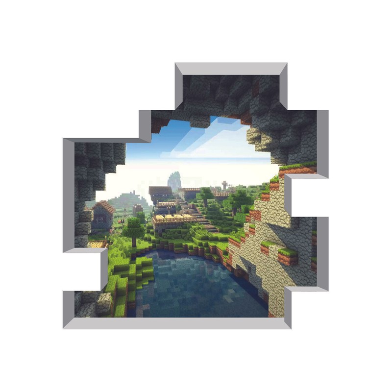 Mine Themed Cave Entrance Mural – 36″ x 36″ – Peel and Stick
