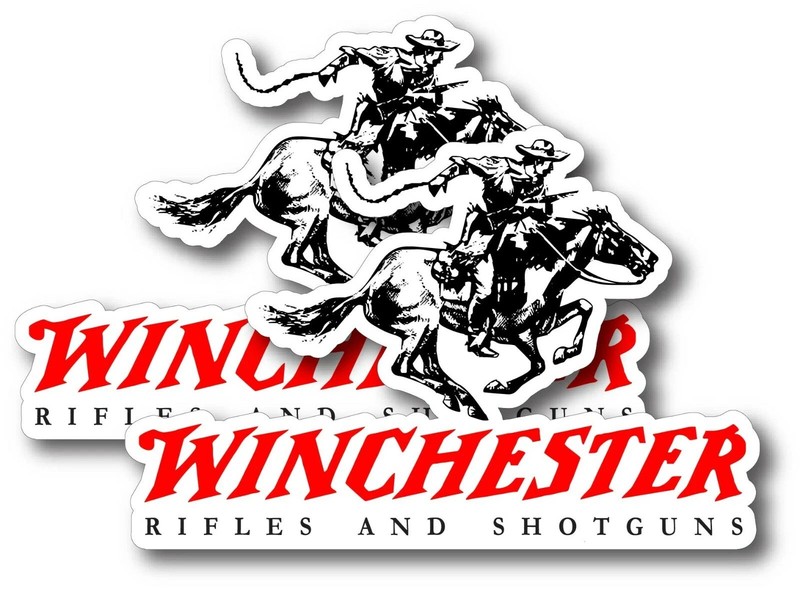 2X WINCHESTER DECAL STICKER 3M USA WINDOW CAR FIREARM GUN RIFLE PISTON HUNTING