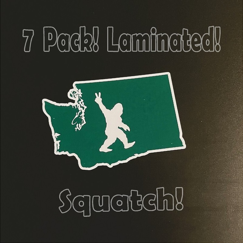 Sasquatch aka Bigfoot or Yeti 7-PACK High Quality Laminated Stickers Washington gallery