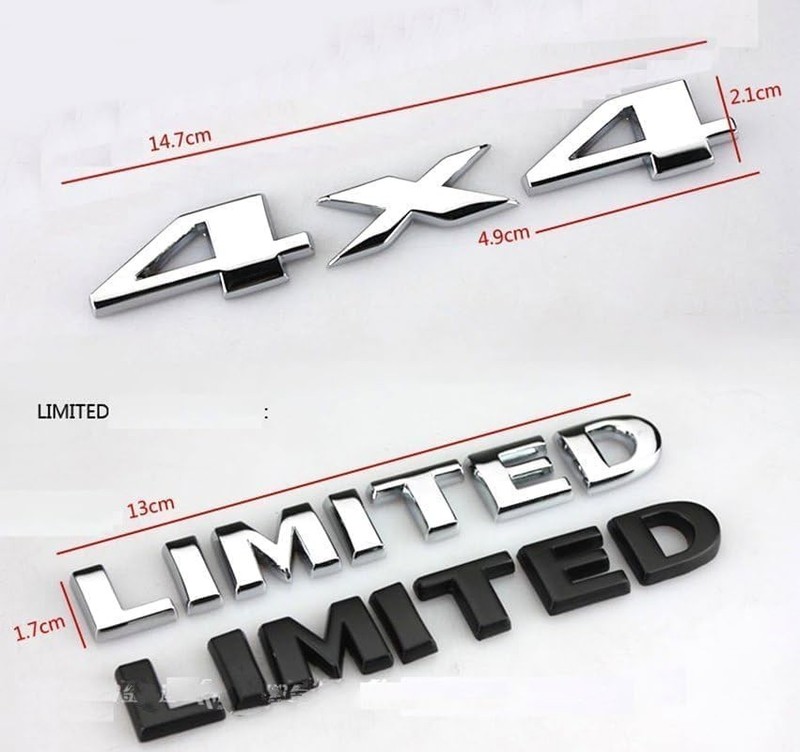 Luxury 2-Piece 3D Chrome 4x4 Logo Emblem Set for All Vehicles - Easy Install gallery