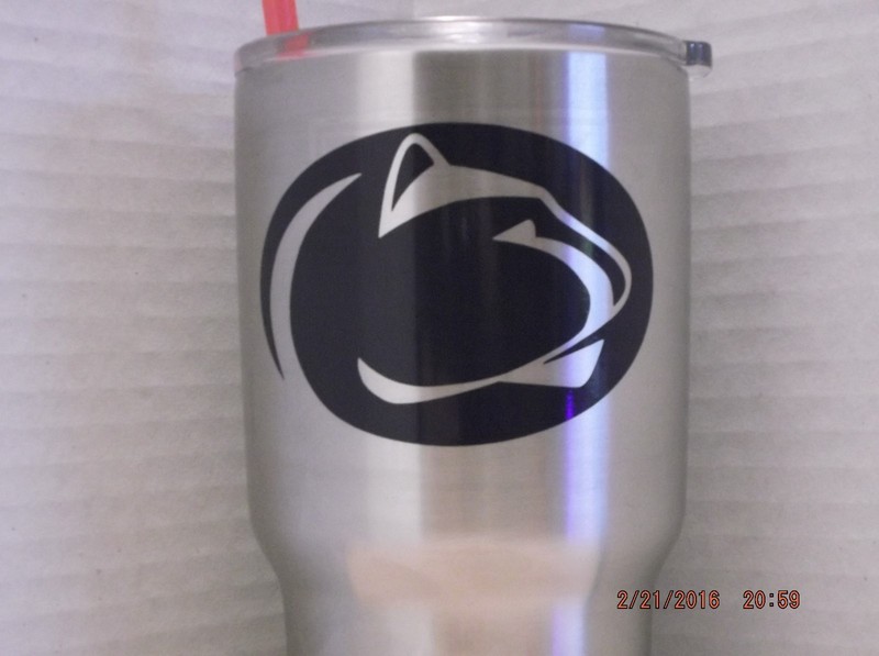 Penn State Lion Decal Sticker for Tumbler,Rambler,Tervis,Beer Mug,Car,Truck