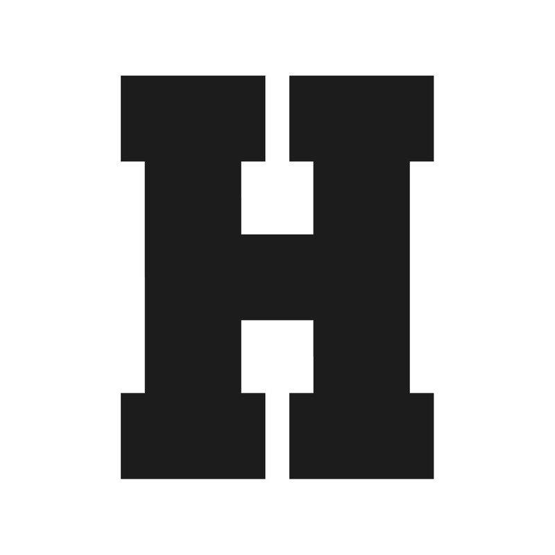 Letter H Varsity font Vinyl decal bold sports font Sticker