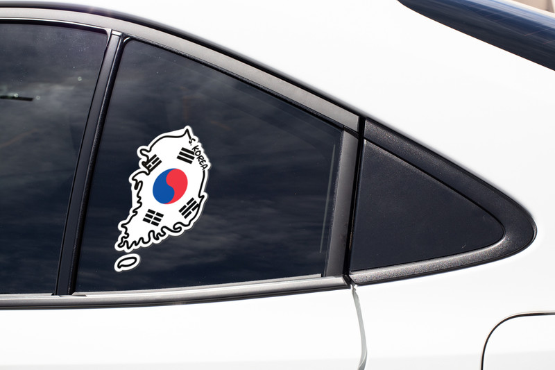 South Korea Map Flag Sticker Decal gallery