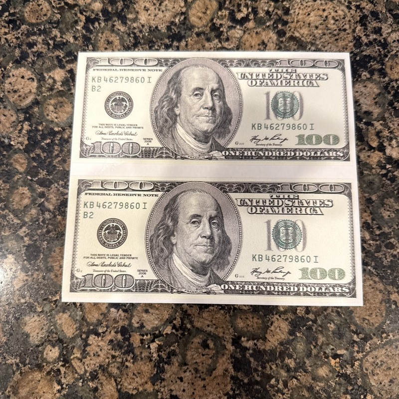 2 Pack 100 Dollar Bill Cash Money 4″ Vinyl Sticker