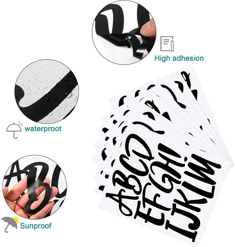 Self Adhesive Vinyl Letters - 576 Pieces, Alphabet gallery