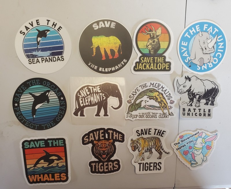 Endangered Species Stickers 14 pack *WORLDWIDE 🌐 SHIPPING* Audubon Muir WWF gallery