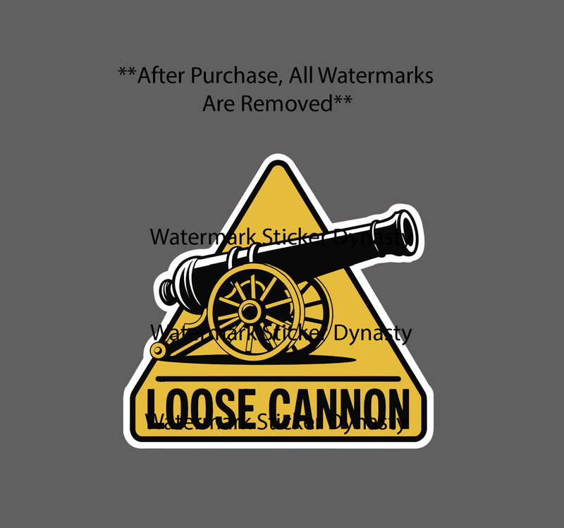 Loose Cannon Sticker Waterproof Decal Artillery Caution Warning Funny Gift NEW