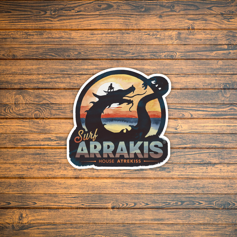 Surf Arrakis House Atreikis Dune Inspired Vintage Style Sticker Decal #1089