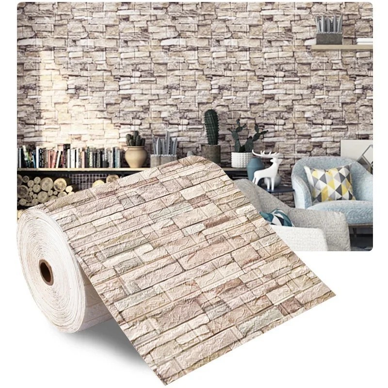 3D Foam Brick Wall Panels Self Adhesive Waterproof Wallpaper Sticker Home Decor