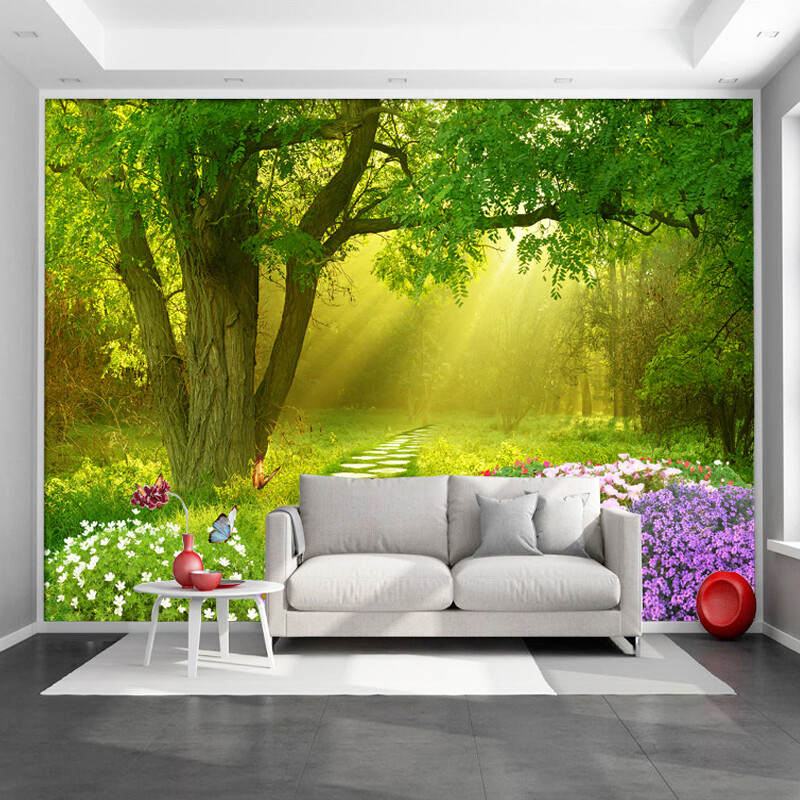 1x 3D Forest Wall Mural Landscape Wallpaper Art wall Paint Removable Sticker gallery