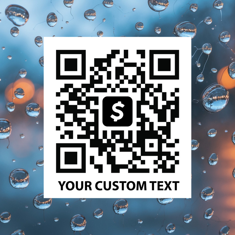 Custom Cash App QR Code Sticker Water Resistant Vinyl – Custom Cash App QR Code