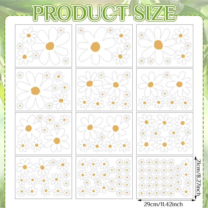 12 Sheets Daisy Stickers 147 Pcs Daisy Flower Car Decals Vinyl Self Adhesive Re gallery