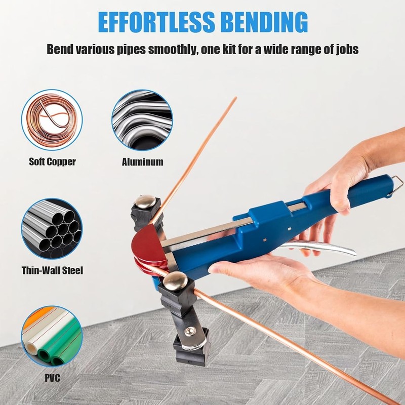 Copper Pipe Bender Tool 15PCS 1/4 -7/8 Tubing Benders HVAC Beaiguna Tools Pipes gallery