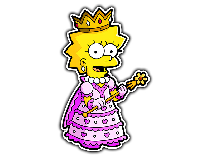 Queen Helvetica Lisa Springfield Family Sticker Waterproof Vinyl Decal Die-Cut