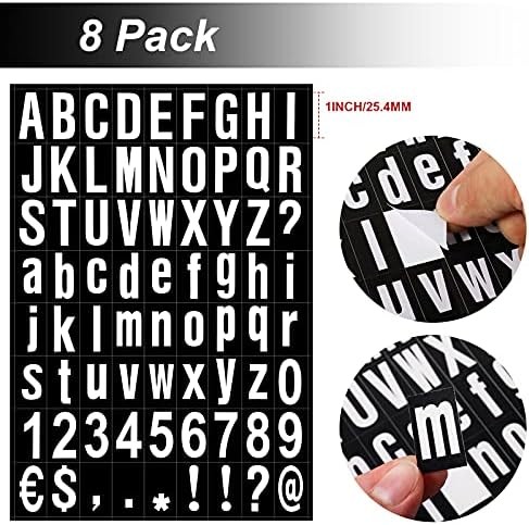 8 Sheets Mailbox Numbers Sticker, Self-Adhesive Vinyl Letters Numbers Kit for Ma gallery