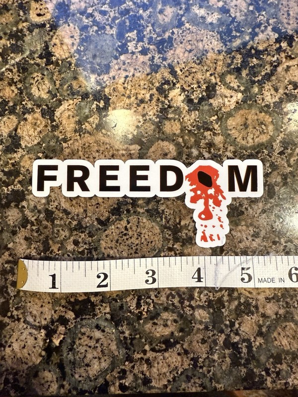Freedom gun sticker gift Ideas car automotive parts toolbox Window