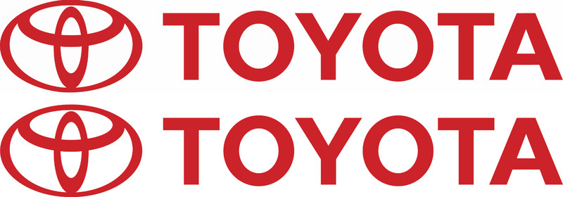 2x pack of Toyota decal Vinyl jdm race car/truck/van Car pick your color