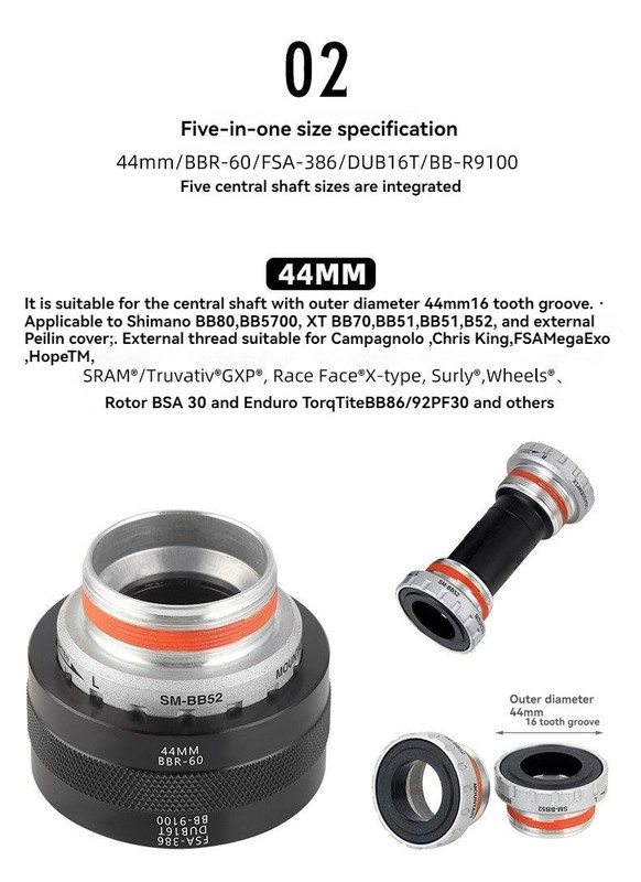 5 in 1 Bottom Bracket Tool BSA30 BB386 DUB BB52 BB93 Install Remover gallery
