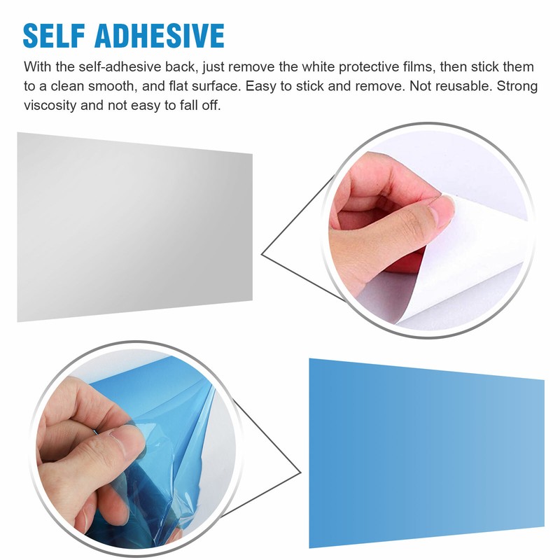 50x100cm Self Adhesive Mirror Reflective Tiles Wall Stickers Film Kitchen Decor gallery