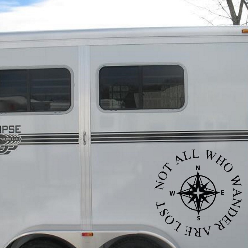 Not All Who Wander Are Lost -Wall Vinyl Decal Sticker Travel Camper Decal Bumper gallery