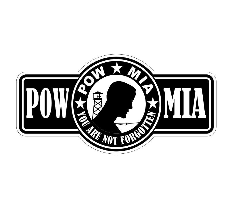 Pow Mia Hard Hat Helmet Toolbox Army Car Moto vinyl sticker printed decal label