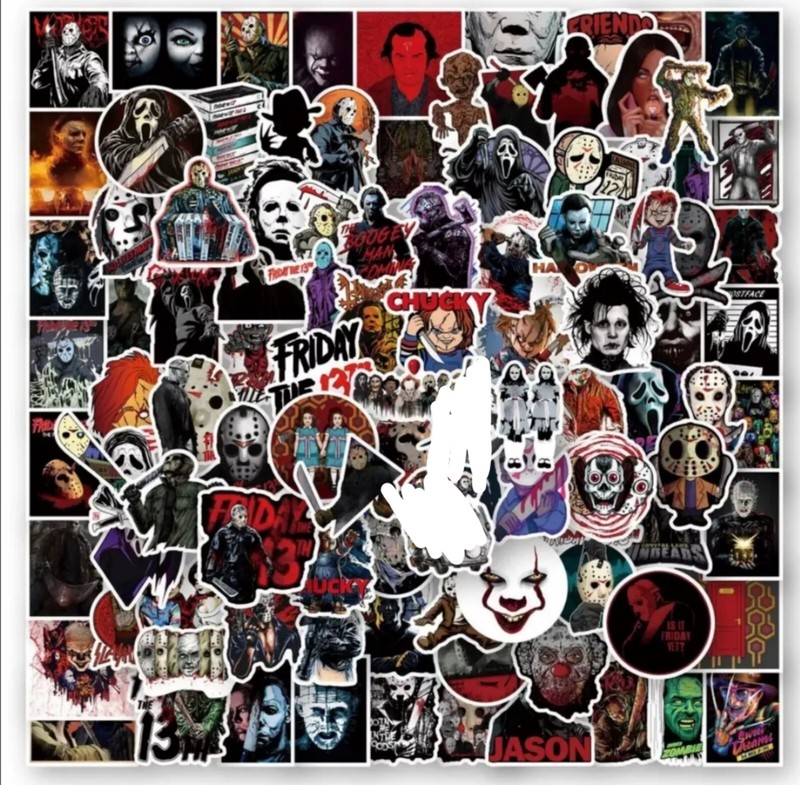 20 PCS Halloween Scary Spooky Characters Stickers BRAND NEW
