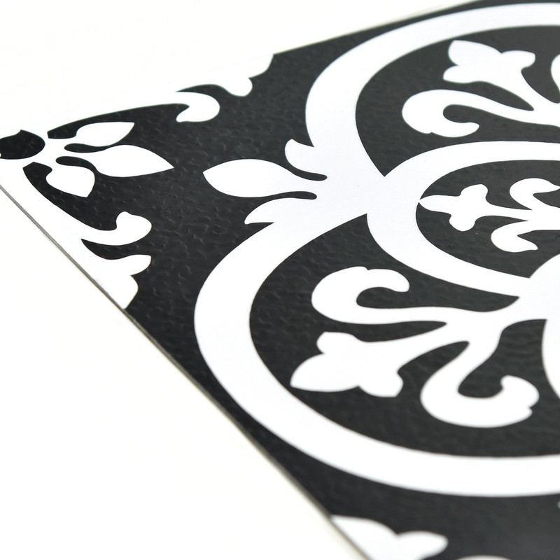 FP2475 Gothic Peel & Stick Floor Tiles, Black gallery