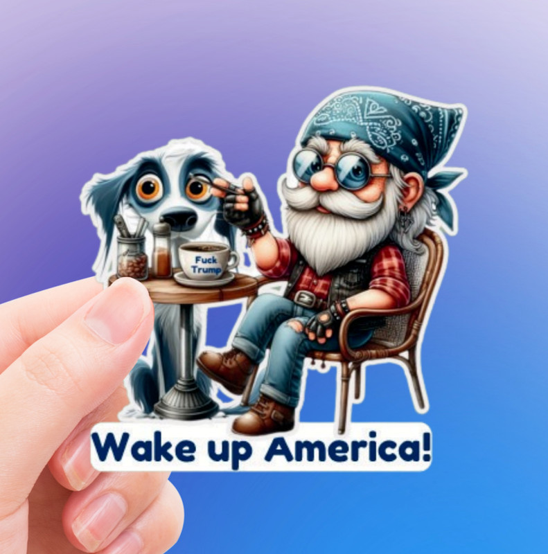 Anti Trump anti MAGA political sticker or magnet