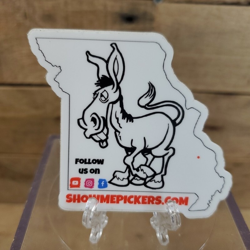 Show Me Pickers Missouri Mule Donkey Sticker 2.75″ X 2.5″