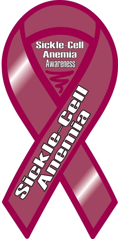 Sickle Cell Anemia Awareness Ribbon Vinyl Decal Sticker Choose Size find a cure