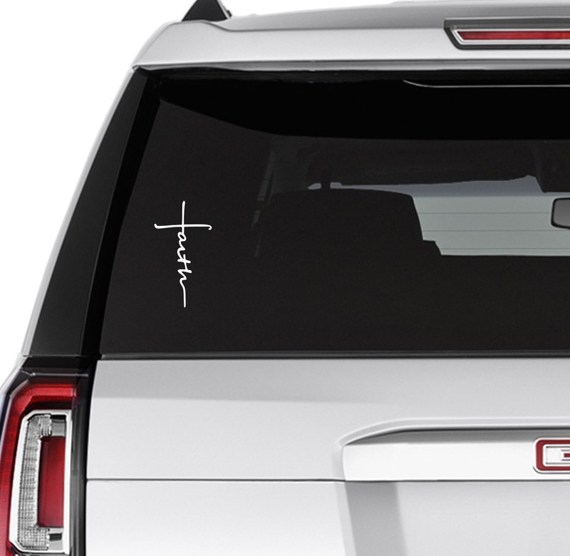 Faith Cross Christian Church Vinyl Decal Sticker for Car Window Wall Door gallery