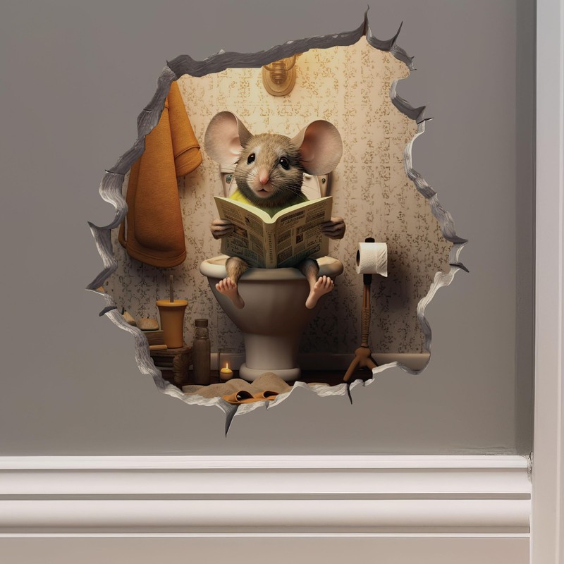Sitting on in Hole Decal – Hole Sticker with 3D Effect – Funny Gift – Potty T…